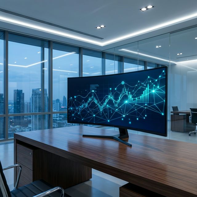 Finance and fintech digital platform visualization